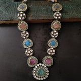 EXCLUSIVE FINEST QUALITY MULTICOLOR STONE NECKLACE WITH EARRINGS