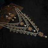 FINEST QUALITY BIKANERI KUNDAN NECKLACE WITH EARRINGS