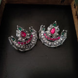 EXCLUSIVE POLKI KUNDAN FITTED EARRINGS (STUDS)