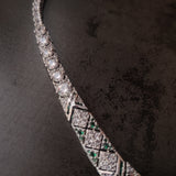 EXQUISITE IMITATION EMERALD STONE NECKLACE