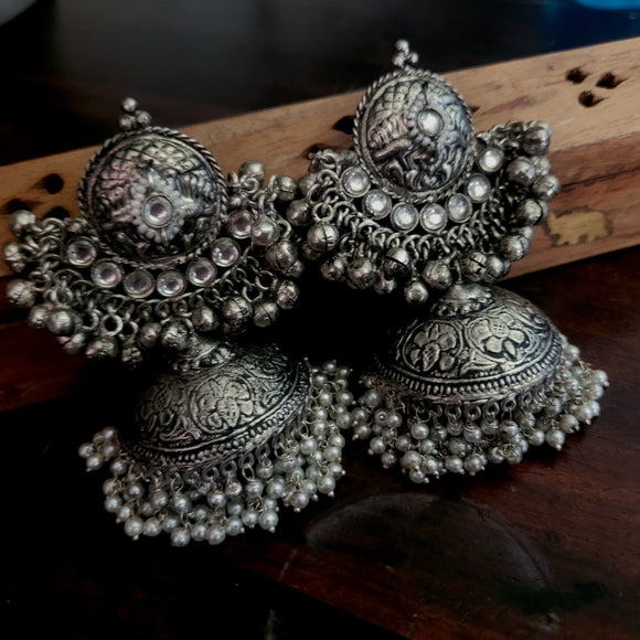 SILVER PLATED STATEMENT JHUMKAAS