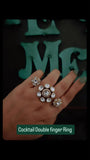 GULBAHAR THREE-FINGER RING