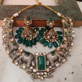 VICTORIAN STATEMENT CHOKER WITH EARRINGS