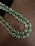 REAL GREEN STRAWBERRY MELON MULTI-STRAND NATURAL STONE NECKLACE