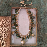 EXCLUSIVE REAL FLUORITE STONE HANGINGS NECKPIECE
