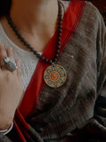 WEAR ME EXCLUSIVE OM PENDANT WITH LAVA STRING
