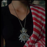TRIBAL SILVER PLATED NECKPIECE