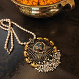 WEAR ME EXCLUSIVE DESIGNER SILVER PENDANT WITH REAL PEARL STRING