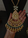 BLUSH PINK KUNDAN PENDANT NECKLACE SET