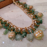 EXCLUSIVE REAL FLUORITE STONE HANGINGS NECKPIECE