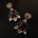 FINEST QUALITY POLKi KUNDAN EARRINGS