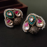 POLKI KUNDAN STUDS