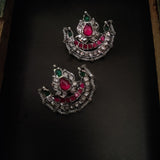 EXCLUSIVE POLKI KUNDAN FITTED EARRINGS (STUDS)