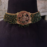 TEMPLE CHOKER IN FINEST FINISH WITH EARRINGS