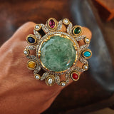 DESIGNER DOUBLET STONE STATEMENT RING