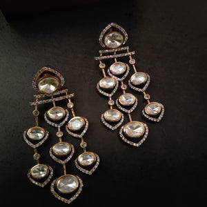 FINEST QUALITY POLKi KUNDAN EARRINGS