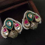 POLKI KUNDAN STUDS