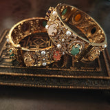 DESIGNER DOUBLET STONE PAIR OF OPENABLE BANGLES(EXCLUSIVE RAJWADA COLLECTION)