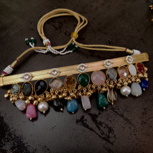 WEAR ME EXCLUSIVE REAL SEMI PRECIOUS STONE CHOKER
