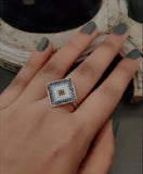 SILVER EVILS EYE RING