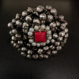 STONE AND KUNDAN RING (ADJUSTABLE)