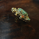 DESIGNER DOUBLET STONE STATEMENT RING