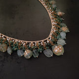 EXCLUSIVE REAL FLUORITE STONE HANGINGS NECKPIECE