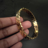 DESIGNER FINEST QUALITY STAINLESS STEEL GOLD PLATED OPENABLE BANGLE