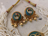 DESIGNER FINEST QUALITY INLAY WORK CHOKER WITH EARRINGS