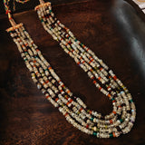 MOON STONE,CRYSTAL AND ROSE QUARTZ STRING