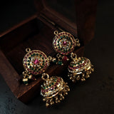 HANDCRAFTED STATEMENT JADAU NECKLACE WITH EARRINGS