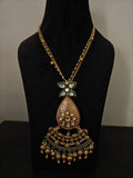 BLUSH PINK KUNDAN PENDANT NECKLACE SET