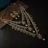 FINEST QUALITY BIKANERI KUNDAN NECKLACE WITH EARRINGS