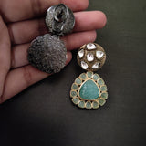 EXCLUSIVE FINEST QUALITY MULTICOLOR STONE NECKLACE WITH EARRINGS