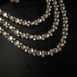 MOSSAINITE STONE NECKLACE WITH EARRINGS