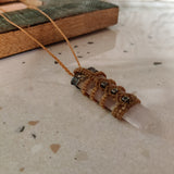 MACRAME NECKLACE WITH SEMI PRECIOUS STONE