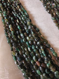 REAL EMERALD GREEN MULTI-STRAND NATURAL STONE NECKLACE
