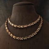 MOSSAINITE STONE NECKLACE WITH EARRINGS