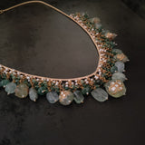 EXCLUSIVE REAL FLUORITE STONE HANGINGS NECKPIECE