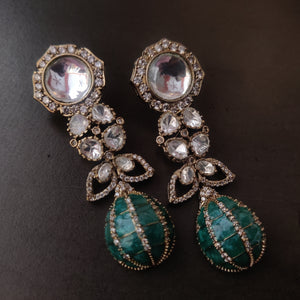 POLKI KUNDAN STATEMENT EARRINGS