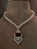 EXCLUSIVE CZ STONE NECKLACE WITH EARRINGS
