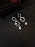 DESIGNER CZ STONE NECKLACE WITH EARRINGS