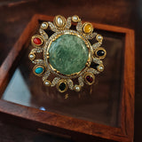 DESIGNER DOUBLET STONE STATEMENT RING