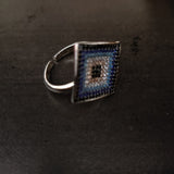 SILVER EVILS EYE RING
