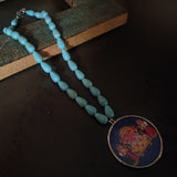 FIROZA STONE GANESHA NECKLACE