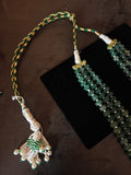 REAL GREEN STRAWBERRY MELON MULTI-STRAND NATURAL STONE NECKLACE