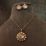 FINEST QUALITY POLKI KUNDAN NECKLACE WITH EARRINGS