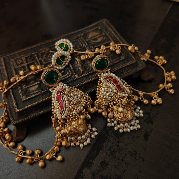 DESIGNER HANDMADE TEMPLE EARRINGS