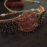 TEMPLE CHOKER IN FINEST FINISH WITH EARRINGS