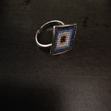 SILVER EVILS EYE RING